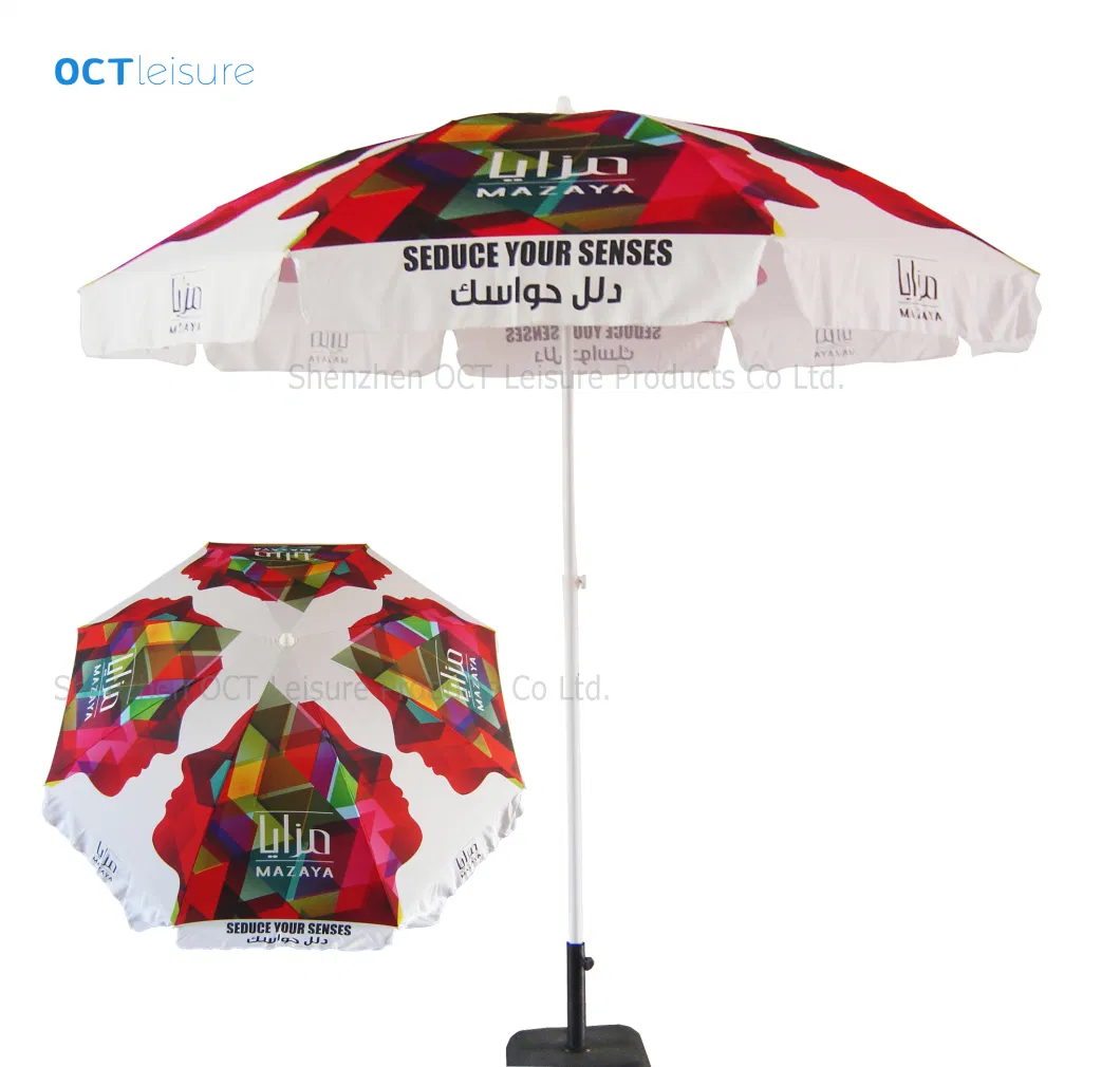 Quality Promotional Outdoor Sun Umbrella Parasol Beach Umbrella with Customized Design (OCT-BUAD28)