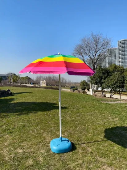 Paraguas de playa a prueba de viento multicolor de 2,0 m