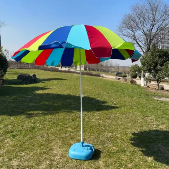 Sombrillas de playa al aire libre de poliéster personalizadas de alta calidad